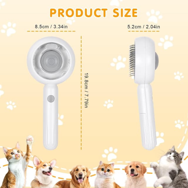 Detalle 2 de Qoosea Cepillo 4 en 1 Steamy Cat