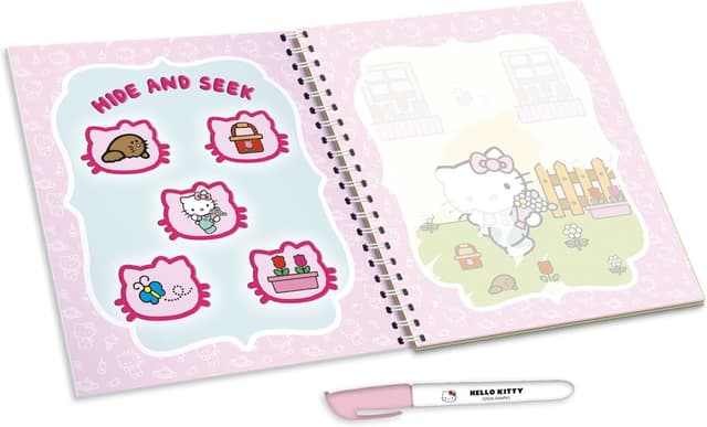 Detalle 2 de Lisciani Hello Kitty – Libro magico riutilizzabile da colorare ad acqua con penna inclusa (12 pagine) dai 3 anni