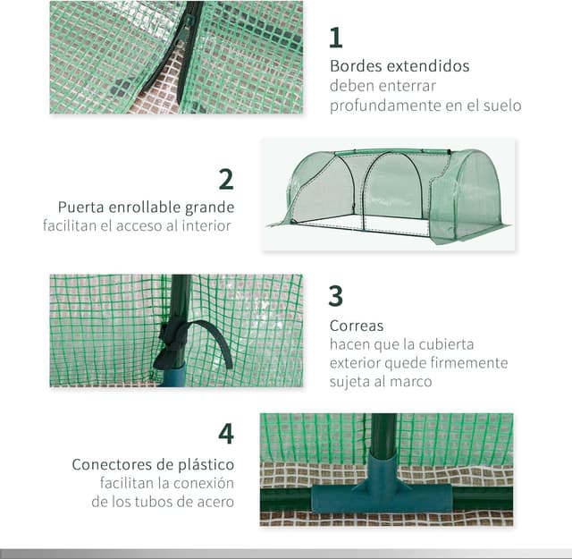 Thumbnail 3 de Outsunny Invernadero de Exterior 200x100x80 cm