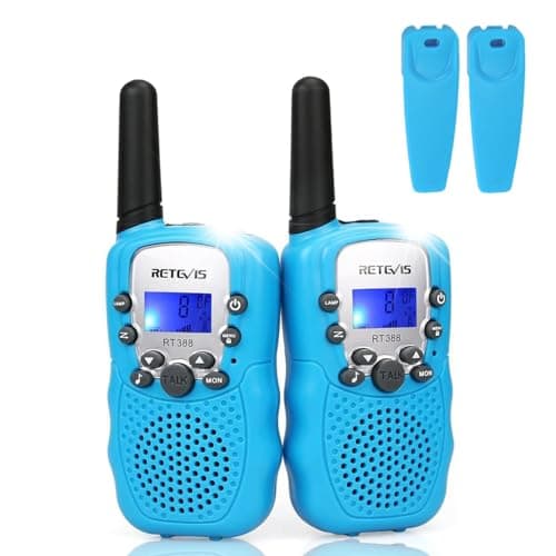Detalle de Retevis RT388 walkie talkie para niños (PMR 446) con linterna y VOX, 1 par