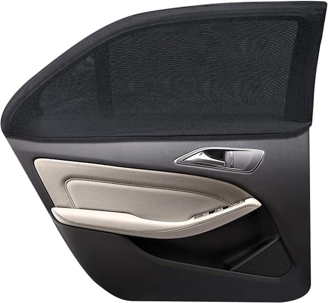 Detalle de WIN.MAX Sonnenschutz Auto Baby & Kinder, UV-Schutz für Seitenfenster – universelles Netz-Set, 2 Stück (L)