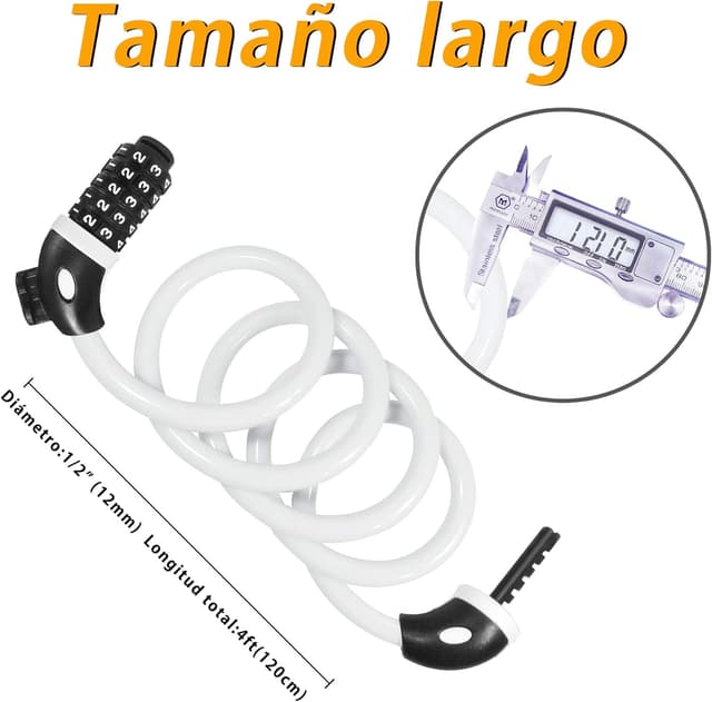 Detalle de REHKITTZ Candado Cadena 120 cm 5 dígitos