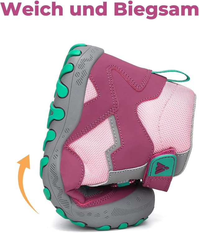 Detalle de Mishansha Kinder Wanderschuhe & Trekkingstiefel mit Zehenschutz