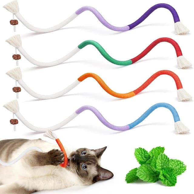 Detalle de soodyoow 4 Pcs Catnip Chew Rope 70cm