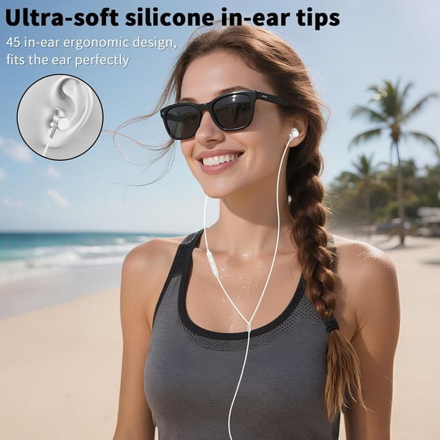 Thumbnail 6 de 3.5mm Wired Earbuds with Mic, 1.8M Cable