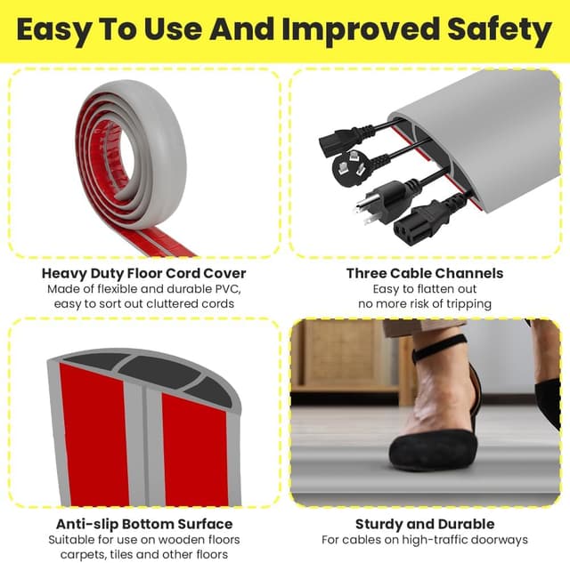 Detalle de Adiwo Boden Kabelbrücke Kabelkanal 2 m 🔌