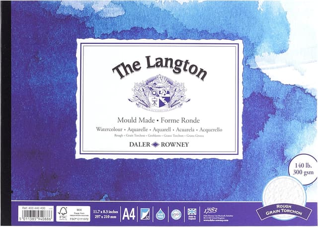 Detalle de Daler-Rowney The Langton Rough A4 300gsm watercolour pad 🖼
