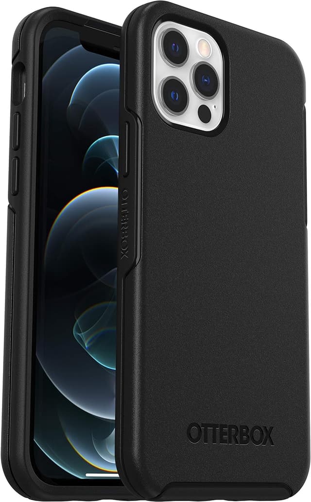 Detalle de OtterBox Cover Symmetry per iPhone 12 / iPhone 12 Pro: sottile antiurto fino a 2 metri, nero