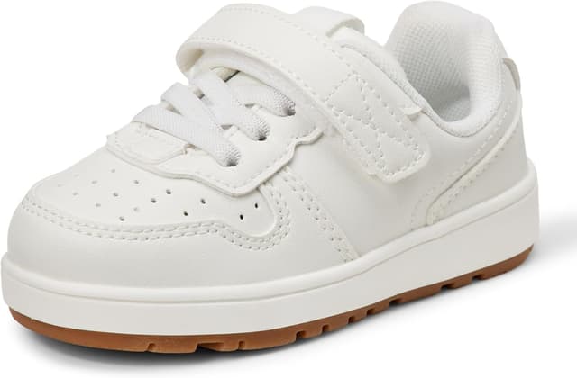 Detalle de Amazon Essentials Unisex Kids’ Low-Top Hook & Loop Court Trainers