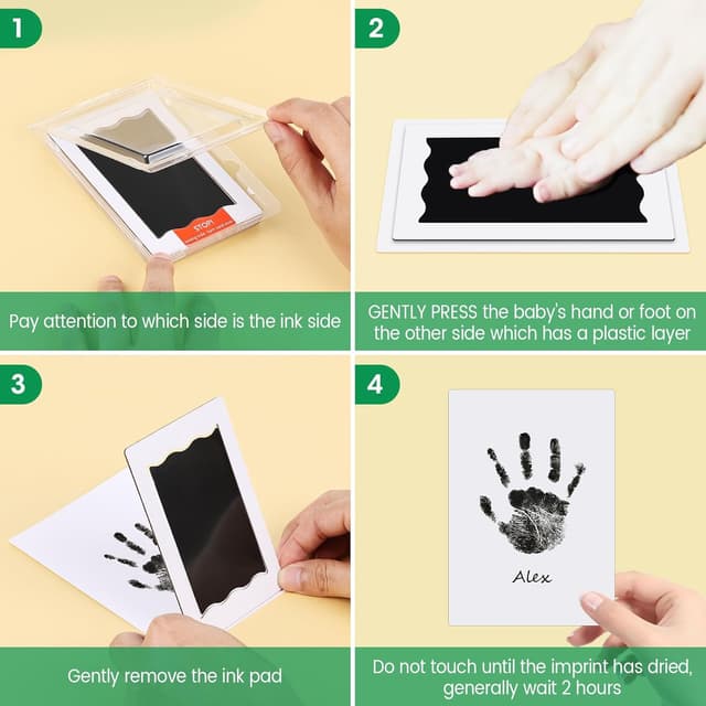 Detalle 2 de Nabance Baby Footprint & Handprint Kit 0–6 months 🖼