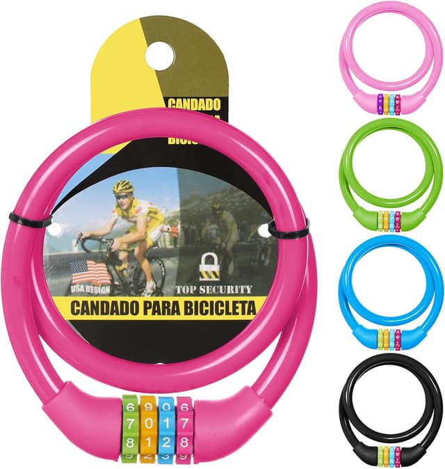 Detalle de Ainiv 4-Digit Bicycle Lock 65cm
