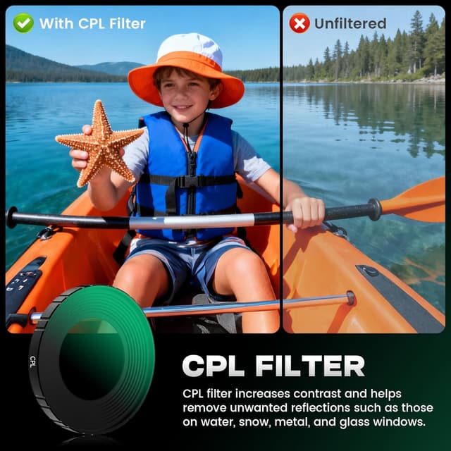 Detalle 2 de MINGVEN Osmo Nano ND-Filter-Set für DJI Osmo Nano Standard Combo (CPL + ND8/ND16/ND32, 4er-Pack)