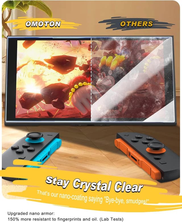 Thumbnail 4 de OMOTON Nintendo Switch 2 Panzerglas 2 Stück