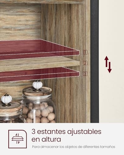 Thumbnail 6 de VASAGLE Aparador de Cocina con Puertas Correderas 🏡