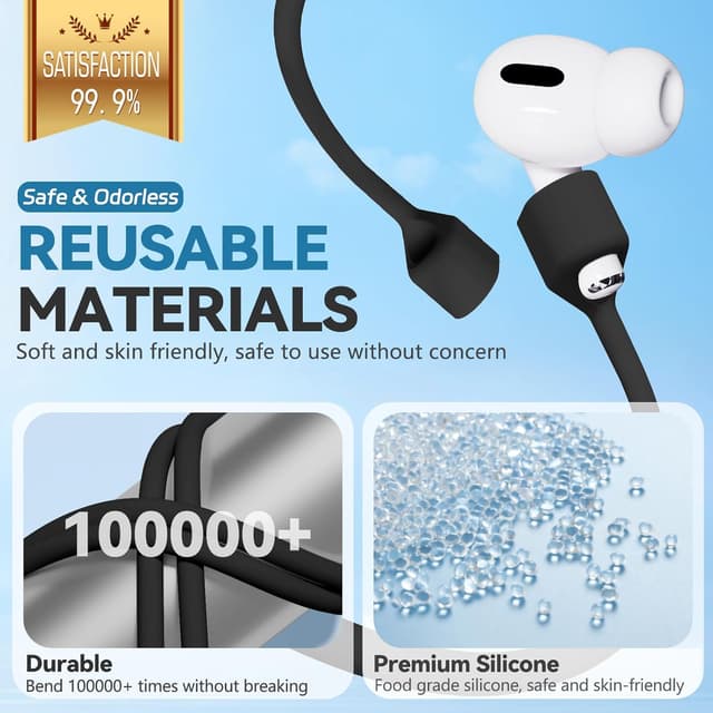 Thumbnail 4 de 5 Pack Ultra Strong Magnetic AirPods Straps