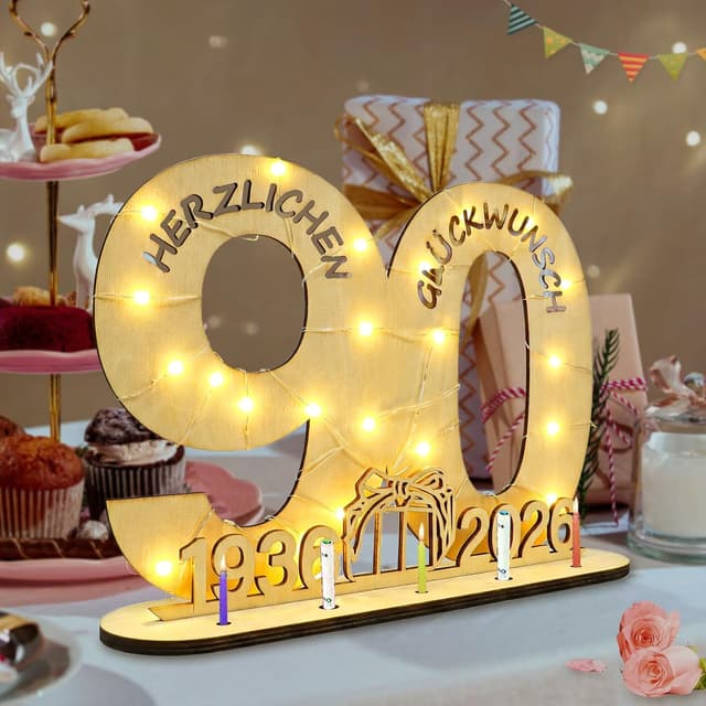 Thumbnail 4 de Seutgjie Deko 90 Geburtstag Holzschild 29x21 đ