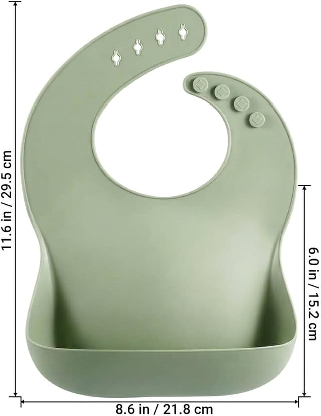 Detalle de PandaEar 3-teiliges Silikon-Lätzchen-Set mit Auffangschale, wasserdicht & BPA-frei (für Babys und Kleinkinder)