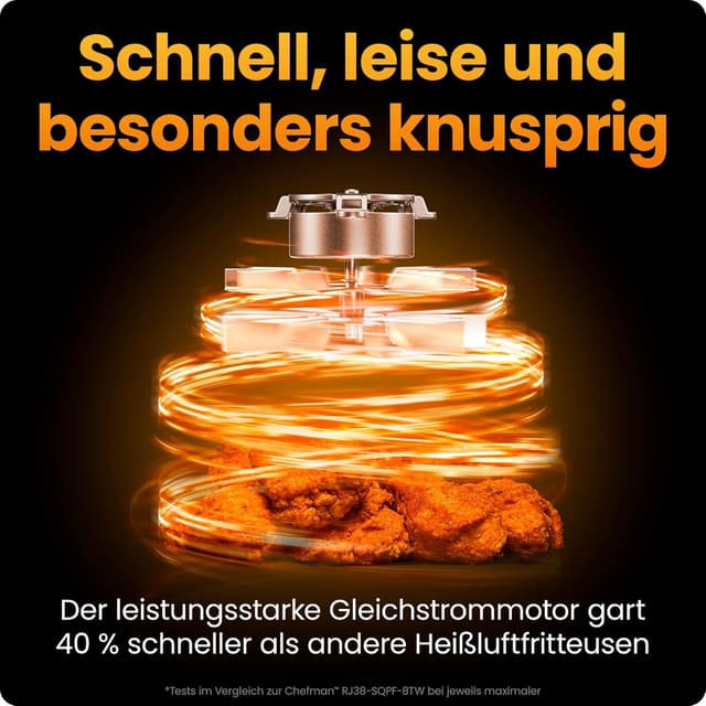 Detalle de Chefman TurboFry Heißluftfritteuse 8,5 l