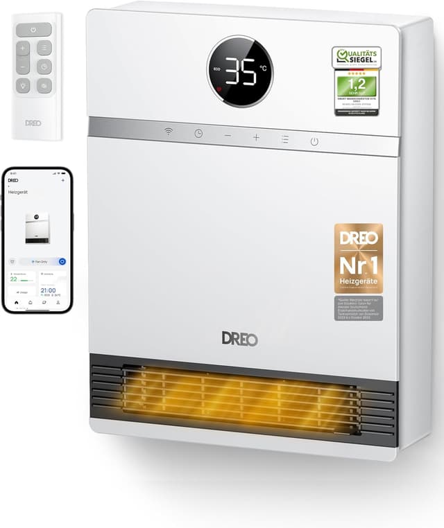 Detalle de Dreo Smart Wandkonvektor 2000 W mit Alexa