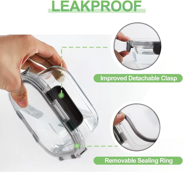 Detalle 2 de HOMBERKING 9 Glass Food Storage Jars 🥣