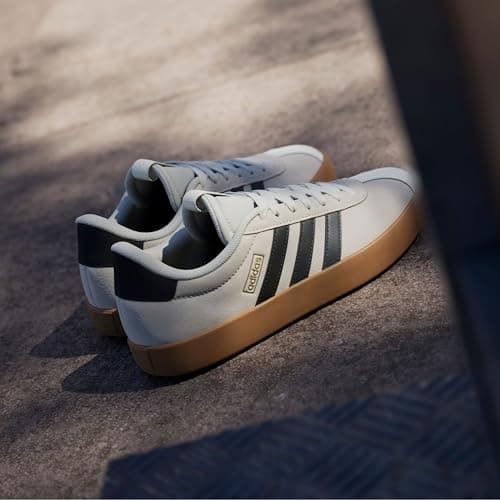Detalle 2 de adidas mujer VL Court 3.0, Off White/Grey Six con cierre de cordones (talla 38)