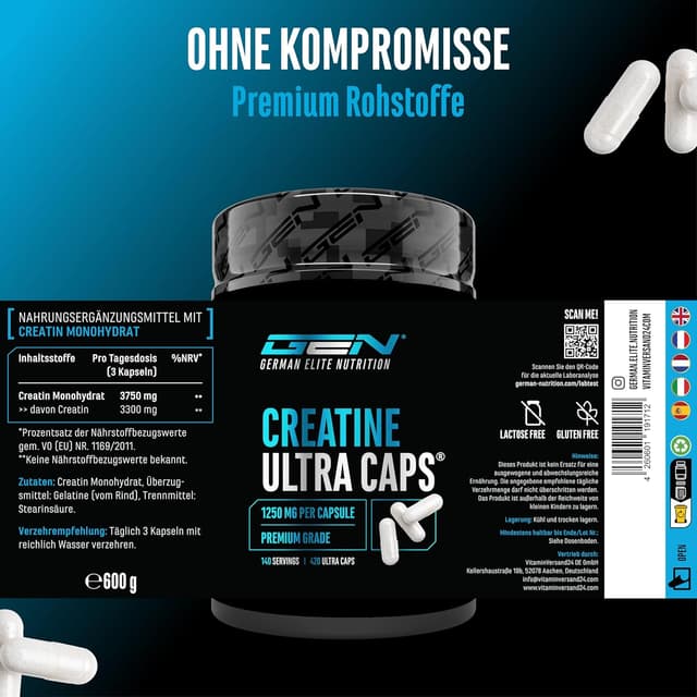 Thumbnail 4 de Creatine Ultra Caps 420 Kapseln 1250 mg