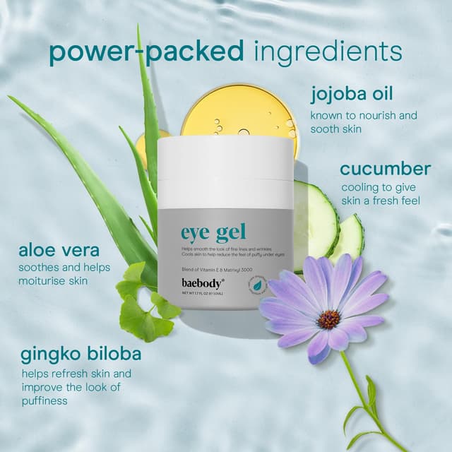 Detalle de Baebody Under-Eye Gel — Advanced Cooling Under-Eye Cream for Dark Circles & Puffiness (50 ml / 1.7 fl oz)