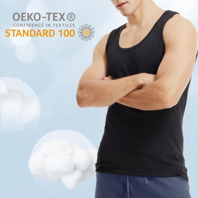 Detalle de Falechay Unterhemd Herren 3er Pack Tank Top