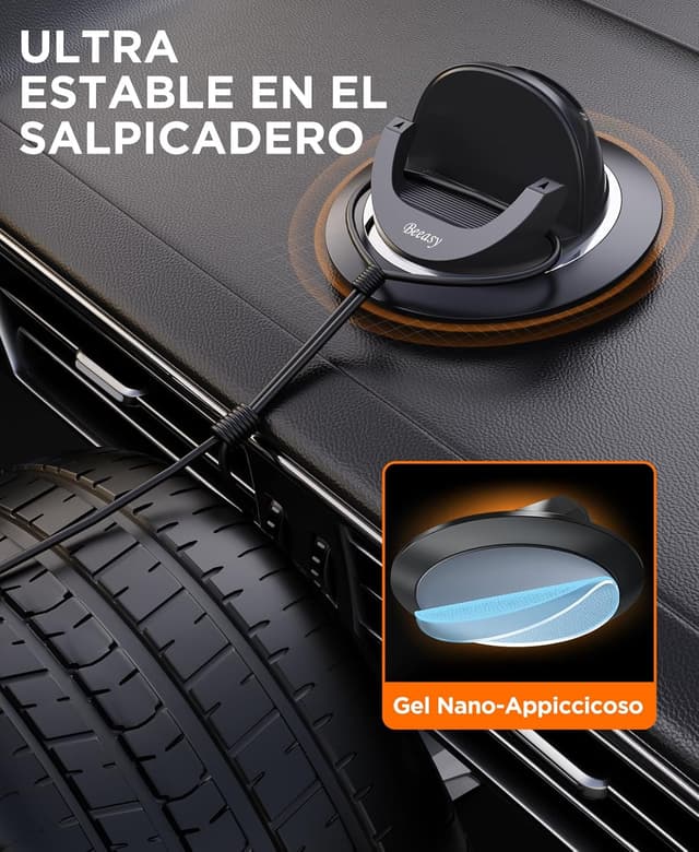 Thumbnail 1 de Beeasy Soporte Móvil Coche 360° 🛞 Antideslizante y Universal