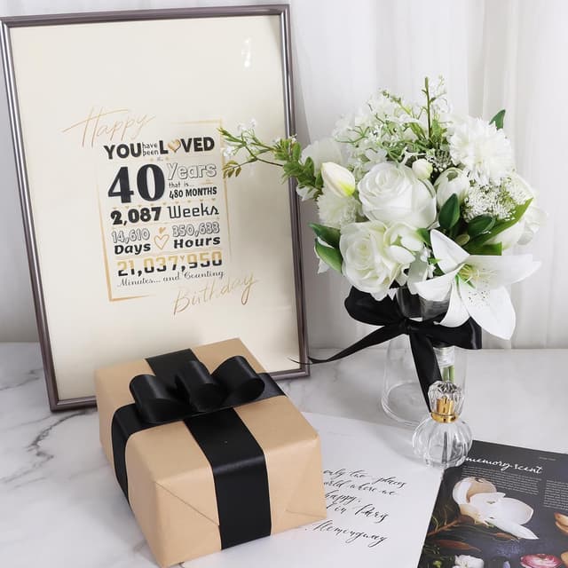 Detalle de TONIFUL breites schwarzes Satinband (5,1 cm x 22,8 m) – einseitig glänzend, für Deko, Schleifen und Geschenkverpackung