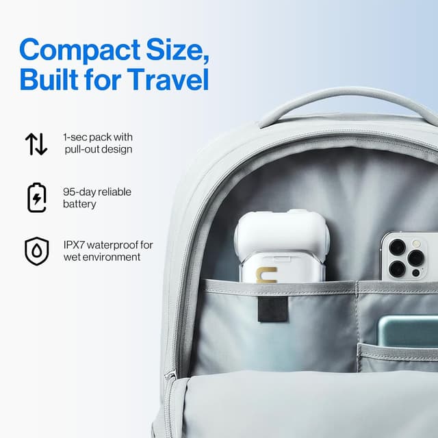 Detalle 2 de usmile C10 Portable Dental Flosser (IPX7) with 95 days battery life and 4 modes