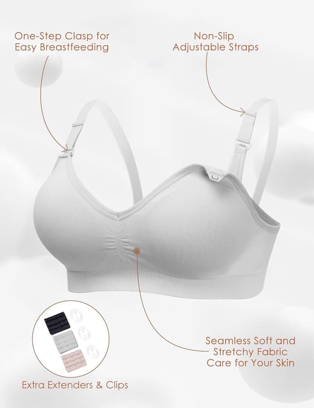 Detalle 2 de HOFISH Nursing Bras 3 pack for full bust