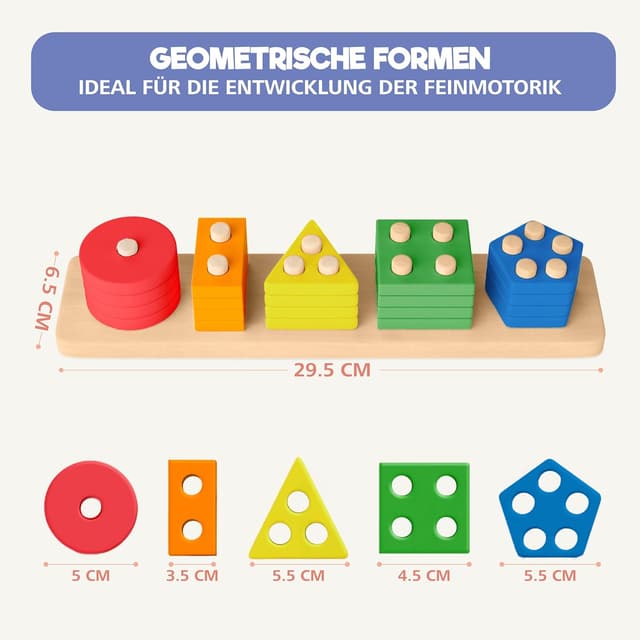 Thumbnail 4 de Sweety Fox Montessori Holz Spielzeug 1 Jahr