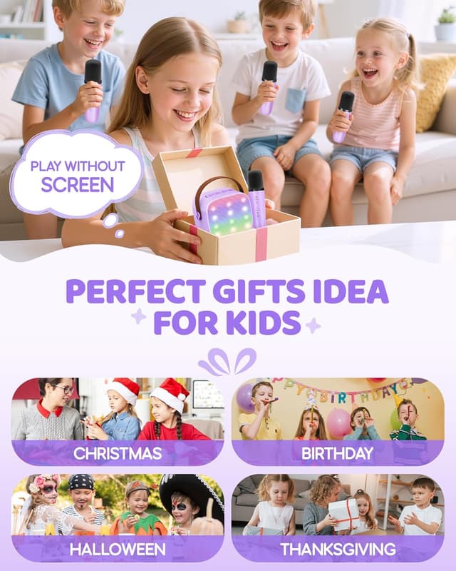 Thumbnail 4 de YLL Upgraded Mini Karaoke Machine 4 mics ๐ค