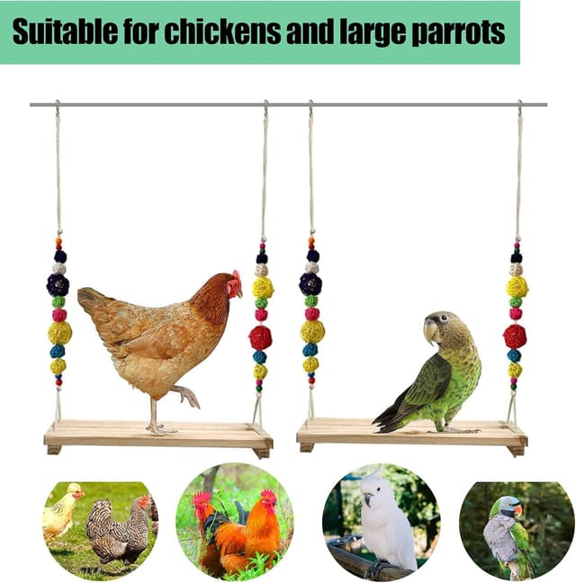 Thumbnail 2 de QIODAZOO Chicken Swing Perch 39.5cm 🐓