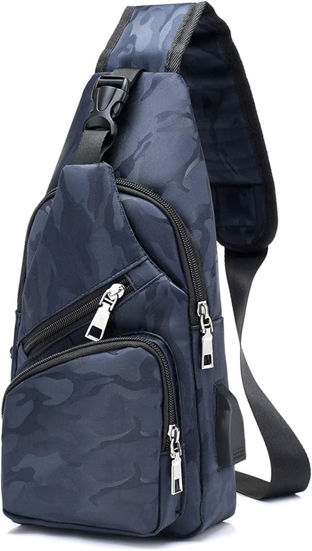 Thumbnail 6 de Flintronic Zaino Monospalla Sling Bag: borsa a tracolla uomo idrorepellente con USB esterna