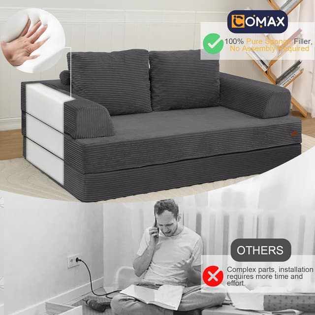 Detalle 2 de COMAX Convertible Sofa Bed Folding Floor Couch
