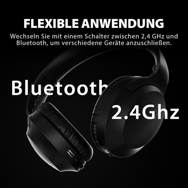 Detalle 1 de Avantree Opera Plus – kabellose TV-Kopfhörer mit Lautstärkeverstärkung und optischem Soundbar-Durchgang