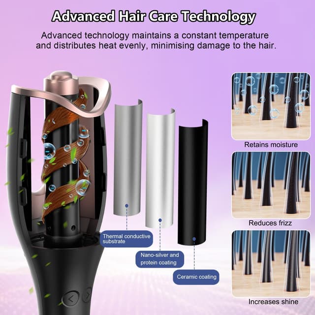 Detalle 2 de BUJIYI curling wand, 4 heat settings