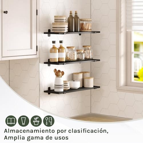 Detalle 2 de EUGAD Estantería de Pared 60x20x7 cm