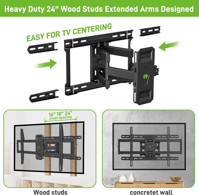 Detalle de USX Mount UL Listed Full Motion TV Wall Mount (42"–85") with Swivel, Tilt & Extension