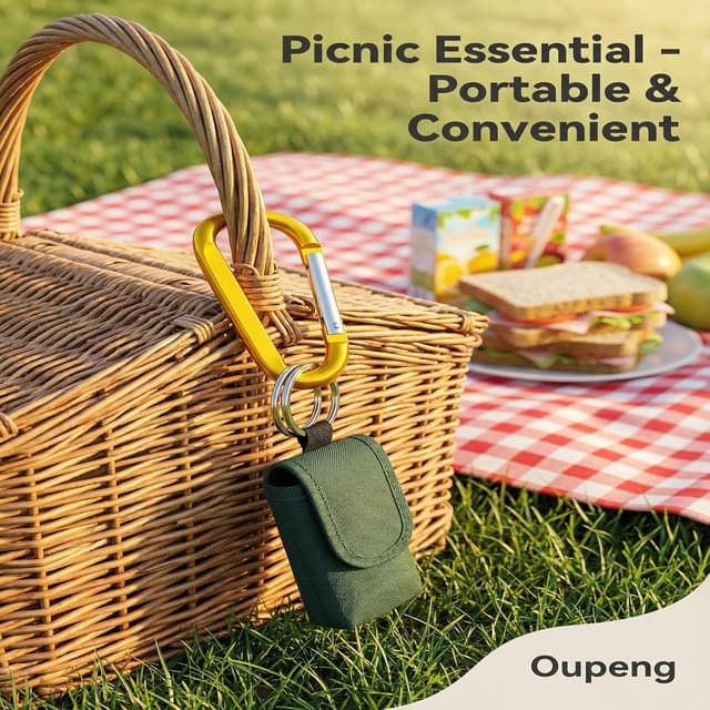 Detalle de 12PCS Aluminum Carabiner Keychain Clip Set (3") — Nonlocking Spring Snap D-Ring Hooks for Keys, Camping & Travel