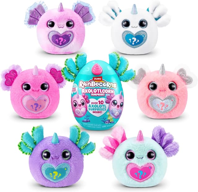 Detalle de Rainbocorns Axolotlcorn Surprise di ZURU (GILLDA) – peluche da collezione con uovo e 10 sorprese