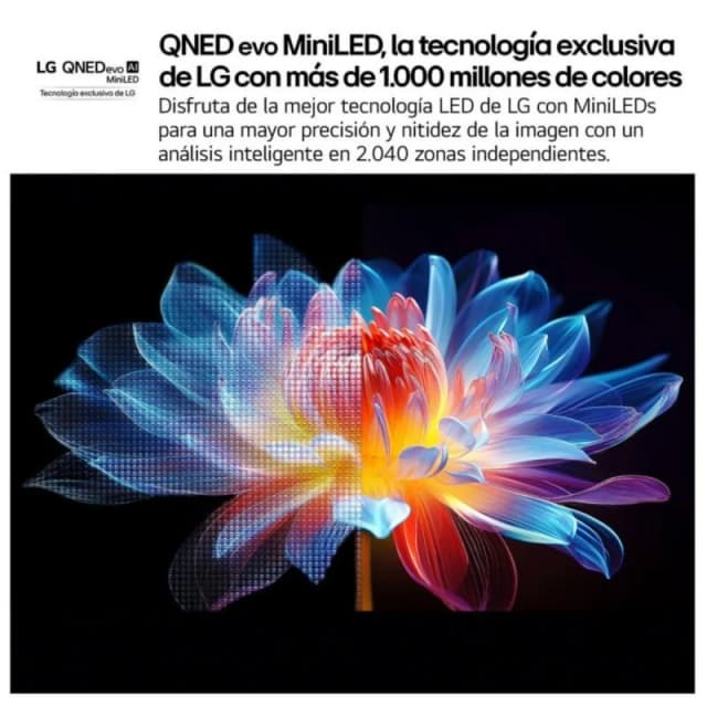 Detalle 2 de LG QNED evo MiniLED AI 55QNED92A6A de 55" 4K 120Hz Smart TV con webOS, Dolby Vision y FreeSync
