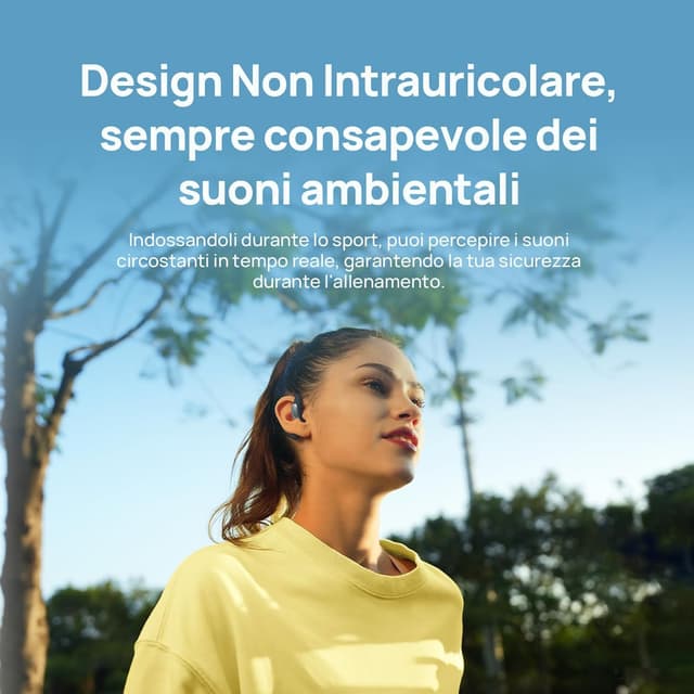 Detalle 2 de Mibro OpenEar Pro cuffie wireless Bluetooth Sport con microfono e gancio Air, autonomia fino a 30 ore