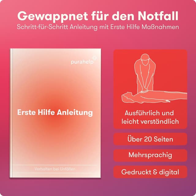 Detalle 2 de Erste Hilfe Set Outdoor „PURAHELP“ – kompakt, leicht und mit 95 Teilen für Wandern, Camping & Fahrrad