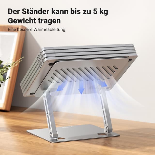 Thumbnail 2 de UGREEN Laptop Ständer Höhenverstellbarer Faltbarer 17,3 Zoll