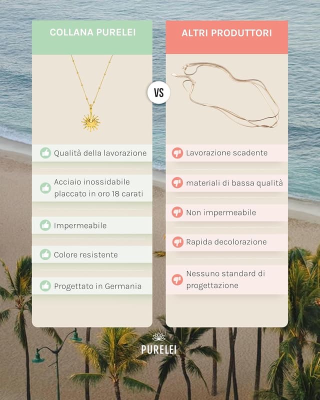 Thumbnail 3 de Purelei Sun necklace collana acciaio 50–55 cm