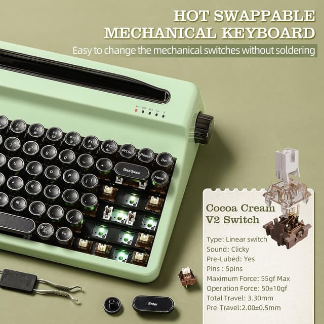 Detalle 1 de YUNZII QL75 Funk Tastatur mit 2,4GHz