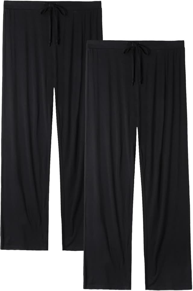 Detalle de Komfokore Freizeithose Damen Lounge-Hose aus Modal mit Kordelzug und Taschen (Schlafanzughose)